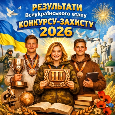 Всеукраїнський етап Конкурсу-захисту науково-дослідницьких робіт учнів-членів МАН України 2026. Бронза