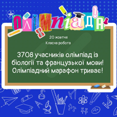 Понад 3700 учасників зібрали олімпіади з біології та французької мови!