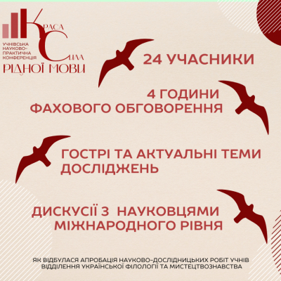 XIV щорічна учнівська науково-практична конференція «Краса і сила рідної мови»